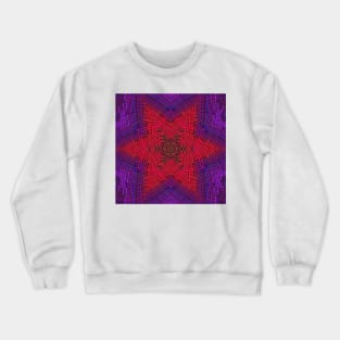 Weave Mandala Red and Purple Crewneck Sweatshirt